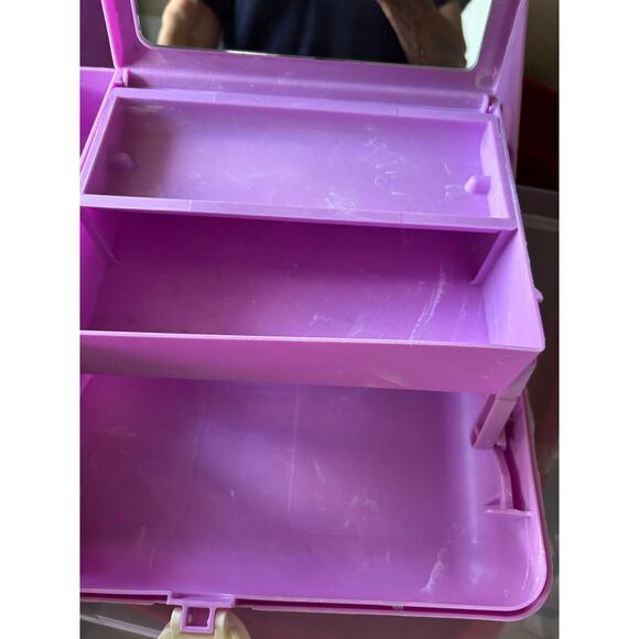 Caboodles On-The-Go-Girl Classic Cosmetic Case, Purple Marble Lilac NEW - Picture 9 of 11